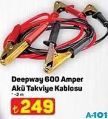 DEEPWAY 600 AMPER AKÜ TAKVİYE KABLOSU 2 M fiyat ve kampanya bilgisi